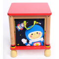 Factory Supply Wooden Toy Storage Tabouret en bois Meuble de rangement de tissu de poitrine